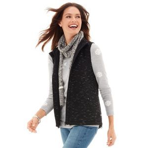 Talbots | Jacquard Fleece Lined Vest Petite Medium